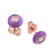 Belle Ciambelle-18K RG studs set with 0.10ctw diamonds and purple
amethyst doughnut.