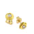 Belle Ciambelle-18K YG studs set with 0.10ctw diamonds and yellow
citrine doughnut.