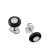 Belle Ciambelle-18K WG studs set with 0.10ctw diamonds and black onyx doughnut.