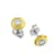Belle Ciambelle-18K WG studs set with 0.10ctw diamonds and yellow
citrine doughnut.