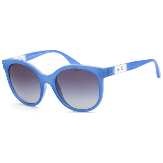 armani exchange women's fashion 54mm opaline blue sunglasses ax4120s-82104l-54