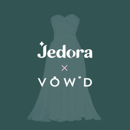Jedora and Vowed with a pink gown