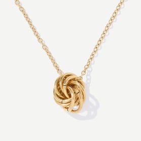 gold knot pendant