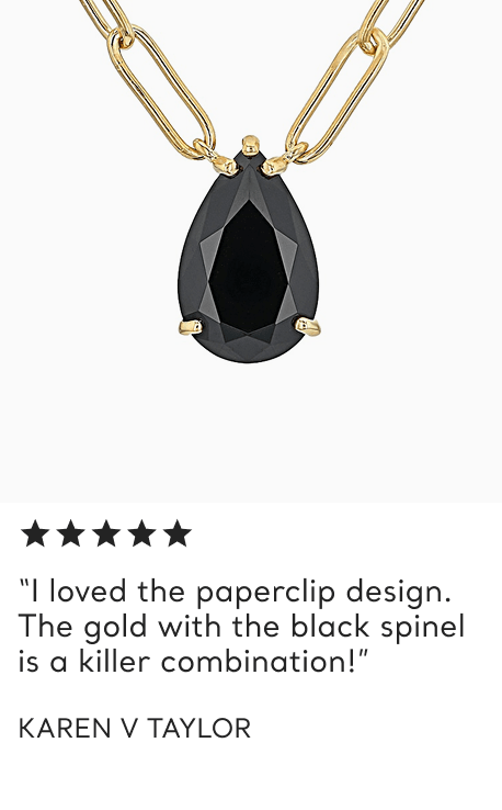black paperclip pendant