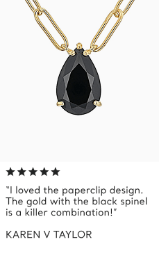 black paperclip pendant