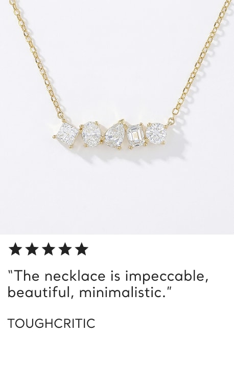 5 stone diamond necklace