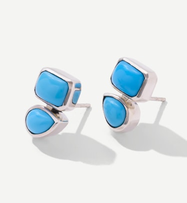 Silver earrings with turquoise stones 
