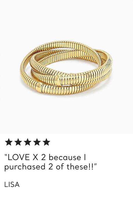 3 gold bracelets 
