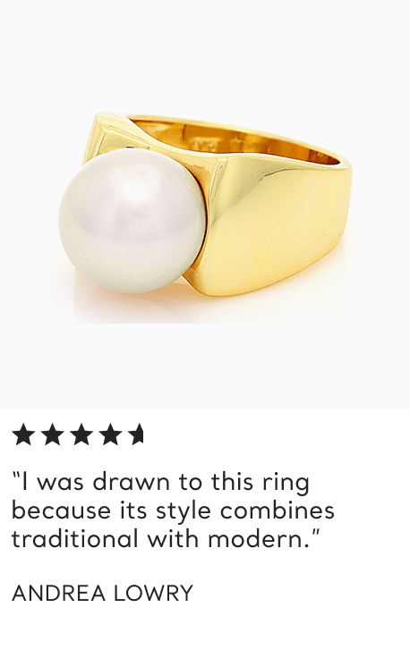 Pearl Ring in gold