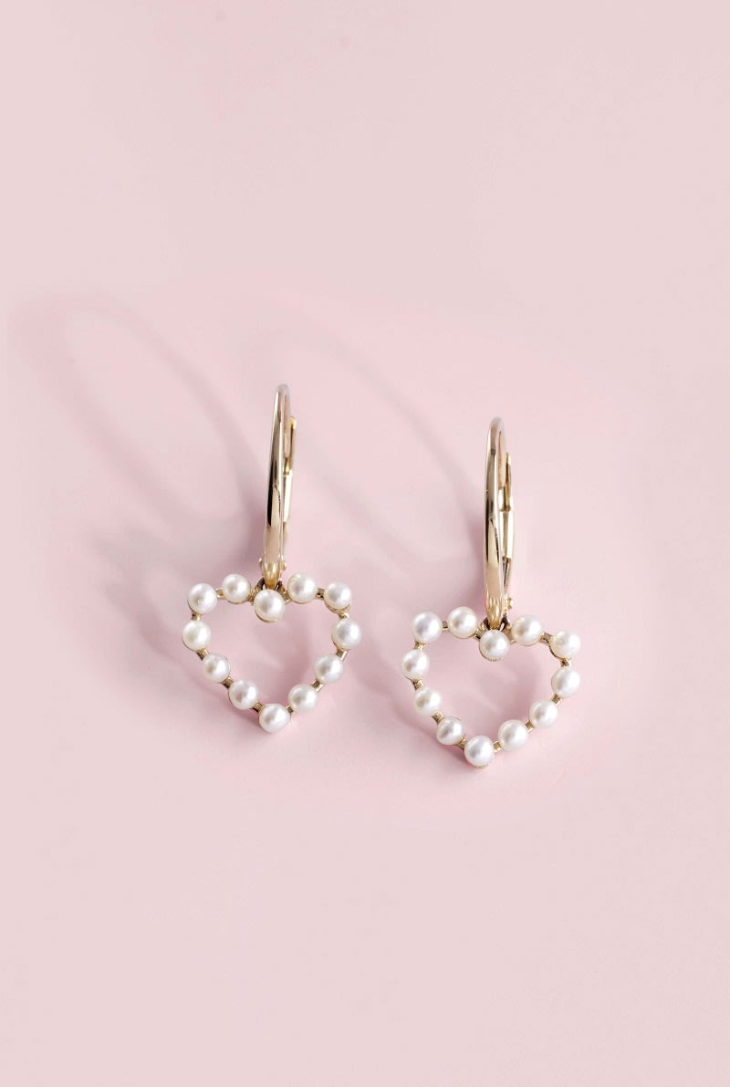a pair of gold and multi-pearl earrings 