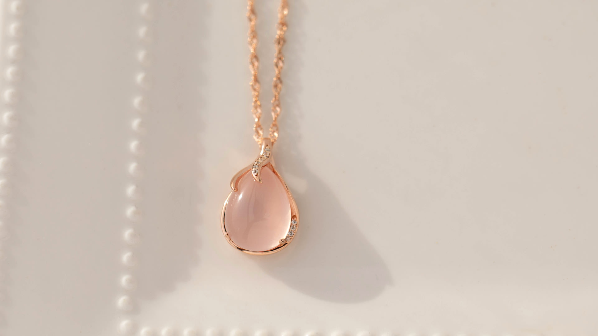 a pink opal pendant necklace