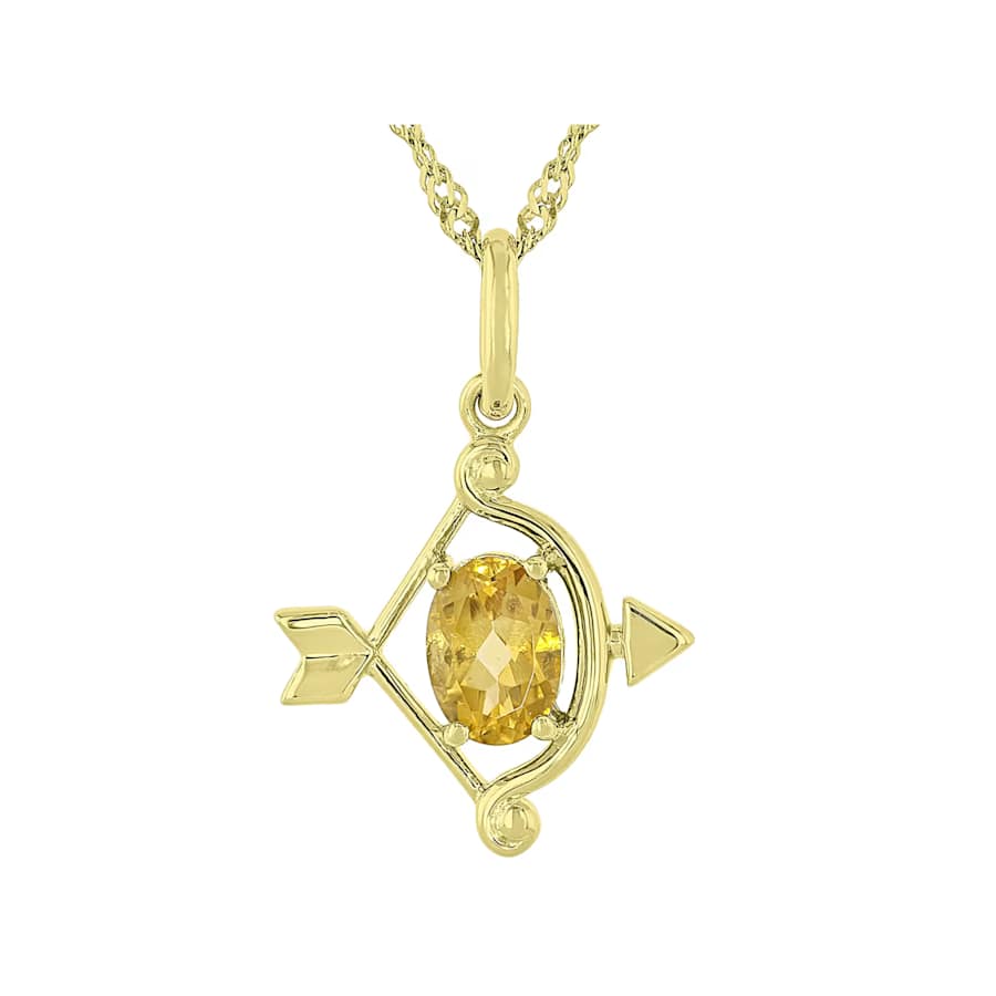 Citrine Sagittarius Birthstone Pendant 
