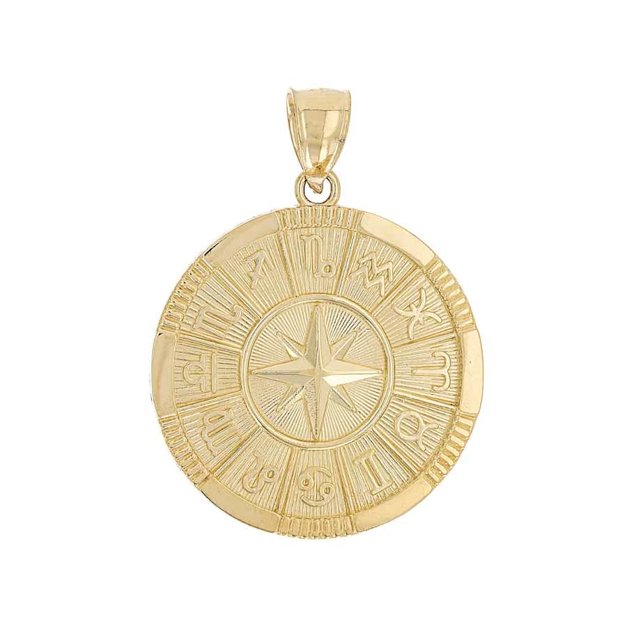 zodiac symbol pendant in 10k gold 