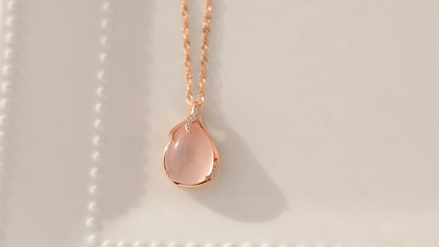 a pink opal pendant necklace 