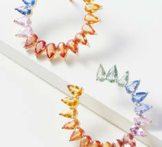 gemstone hoop earrings