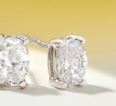 silver stud earrings with white stone