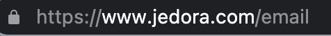 Jedora.com's email URL