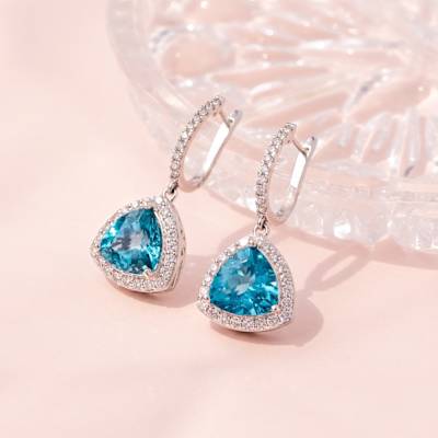 Blue Topaz Earrings 