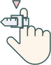 ring sizer around finger 
