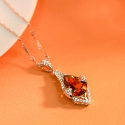 Orange Citrine Necklace