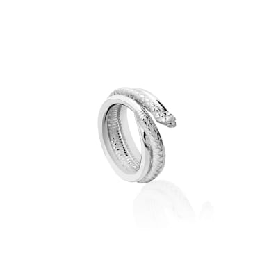 silver snake ring 