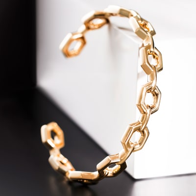 18K yellow gold honeycomb bracelet 