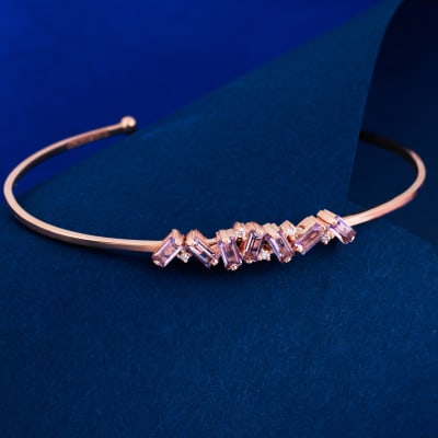 rhodolite cuff bracelet in rose gold  