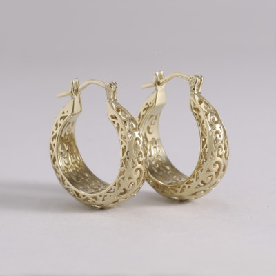 two big and bold earrings 