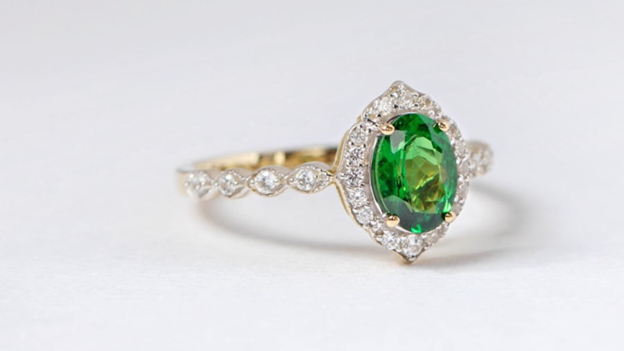 Green Garnet Ring