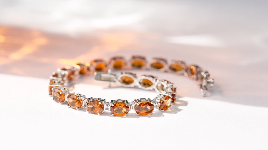 Hessonite Garnet Bracelet 