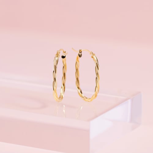 Gold Amour hoop earrings