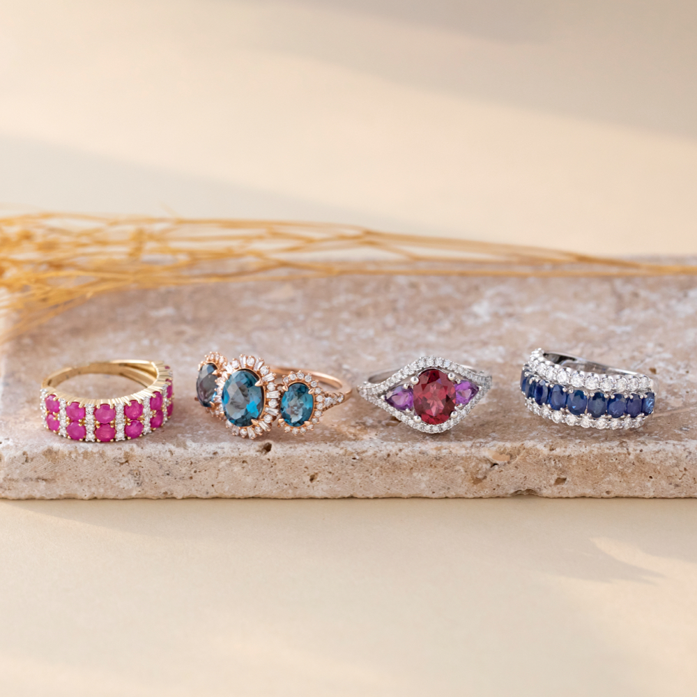 Colorful Gemstone Rings 