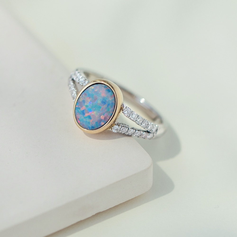 Blue Opal Ring 