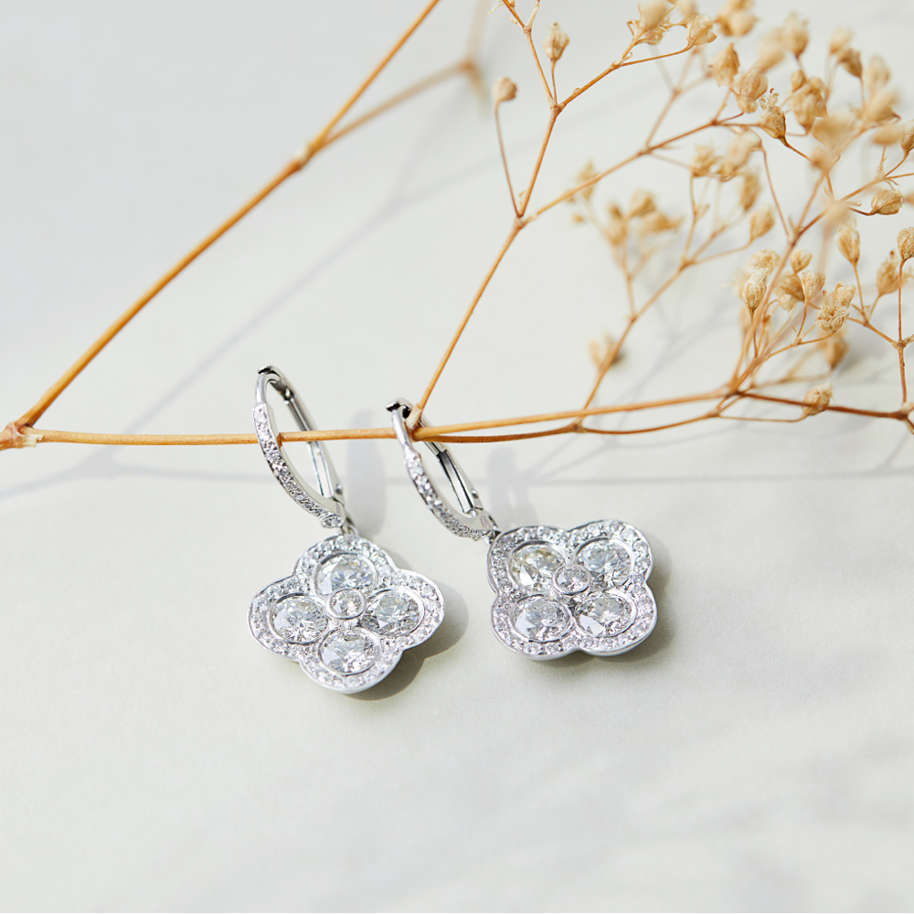 diamond dangle earrings 