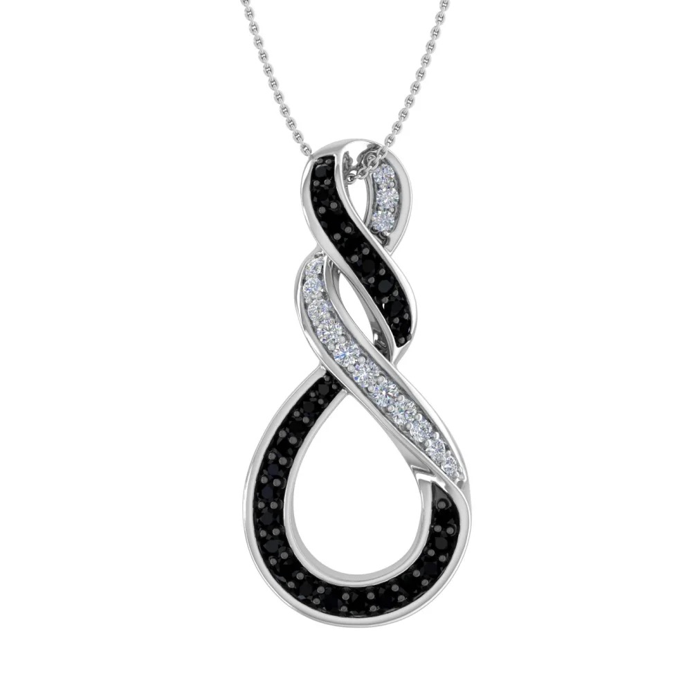 sterling silver infinity pendant necklace  