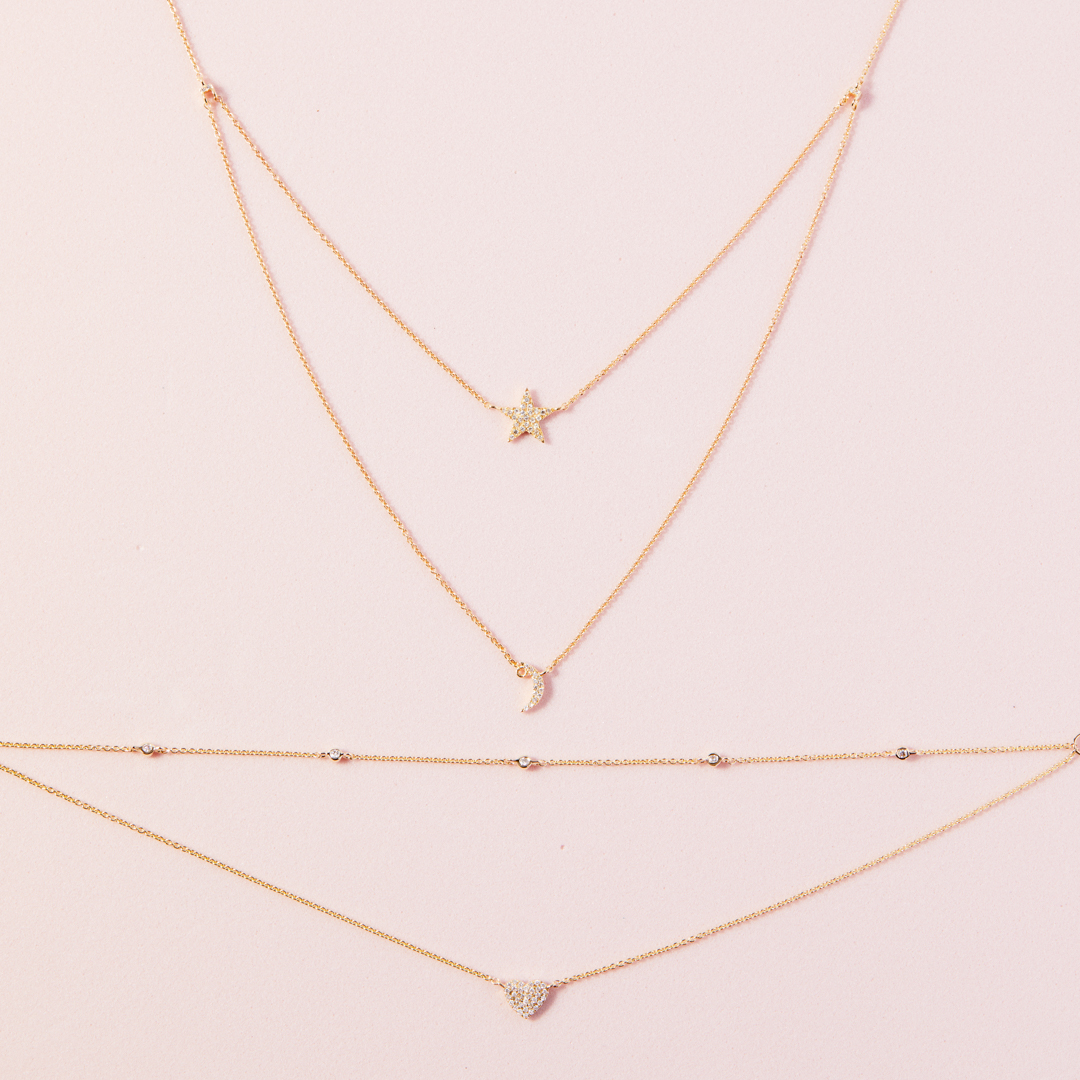 Gold multi-strand necklaces 