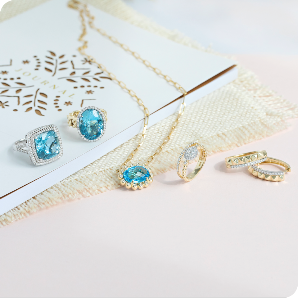 Colorful gemstone jewelry 