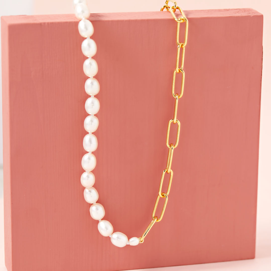 pearl link necklace 