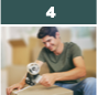 Man taping a package closed 