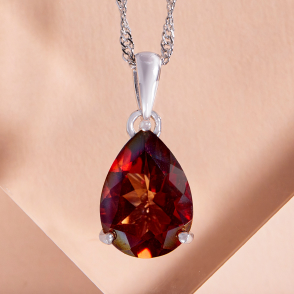 red solitaire pendant