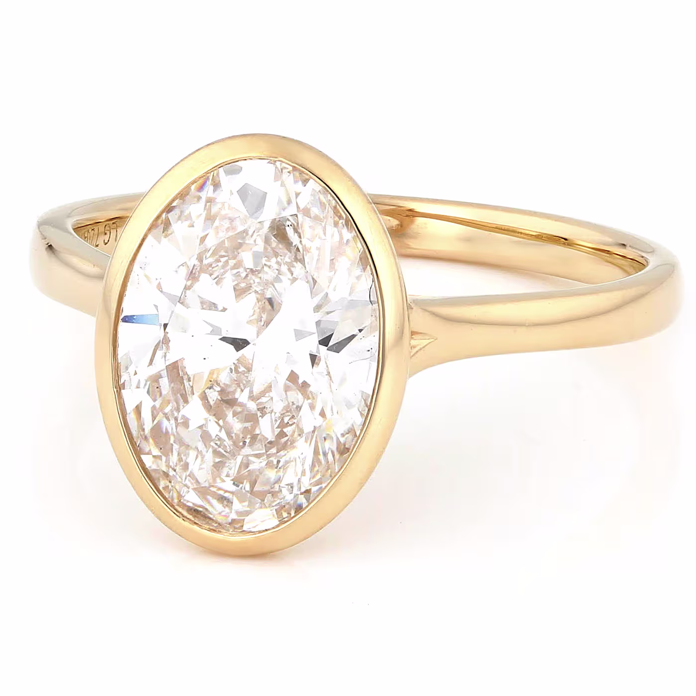 silver oval cut engagement ring 