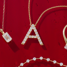 personalized A initial pendant